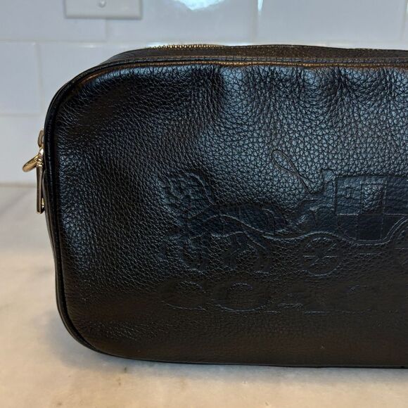 Coach Crossbody Bag Purse Handbag Leather Embossed Horse & Carriage Jes Pebbled - Picture 4 of 16